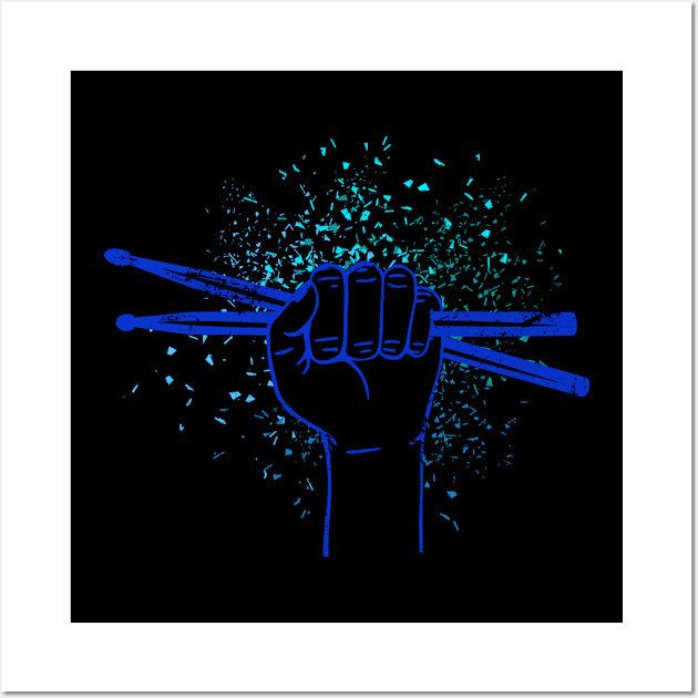 Drumsticks Rock Drummer Drums Wall Art by shirtsyoulike